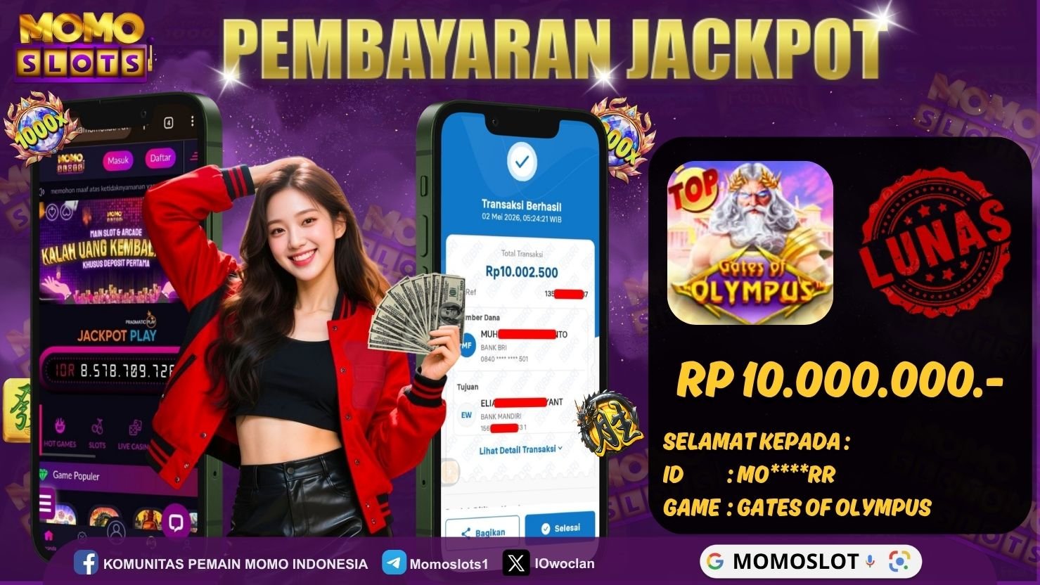 MOMOSLOTS JACKPOT SLOT GATES OF OLYMPUS